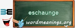 WordMeaning blackboard for eschaunge